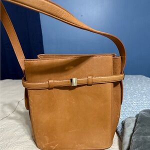 Tan Leather Shoulder Bag